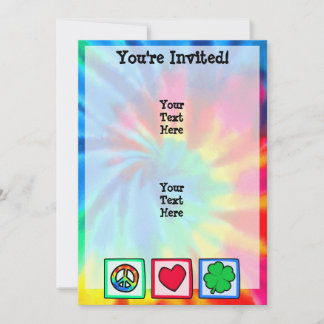 Invitación Paz, amor, irlandés