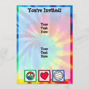 Invitación Paz, amor, voleibol