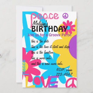 Invitación ¡Paz, amor y REALMENTE brillante!