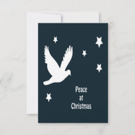 Invitación Paz En Navidad Con Logotipo Blanco De Paloma En Vu