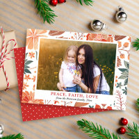 Peace Faith Love Seasonal Greet Family Photo