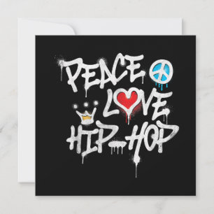Invitación Peace Love Hip Hop Dance