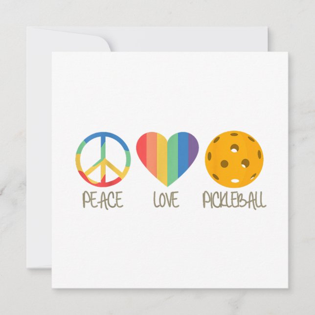 Invitación Peace Love Pickleball (Anverso)