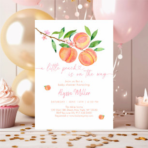 Invitación Peach Blossom Little Peach Baby Shower
