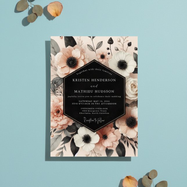 Invitación Peach Blossom Opulent Romance Wedding (Subido por el creador)