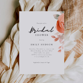 Invitación Peach Boho Floral Bridal Shower