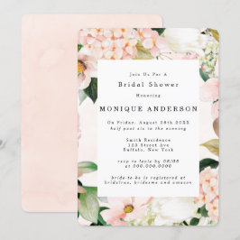Invitación Peach Cream Hydrangeas Tulip Brilip Shower