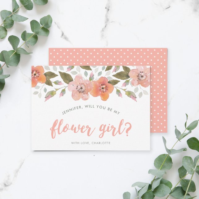 Invitación Peach Delicate Floral Serás Mi Flor (Subido por el creador)