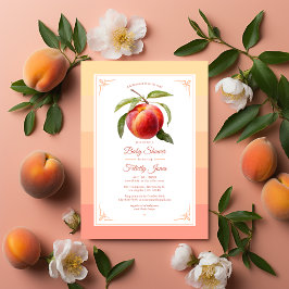Invitación Peach Fuzz Baby Shower