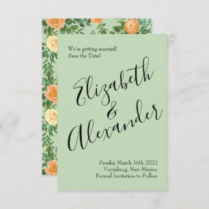 Invitación Peach Green Boda Spring Pastel