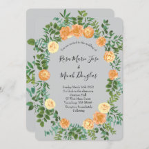Peach & Grey Peony y Rosa Boda Floral