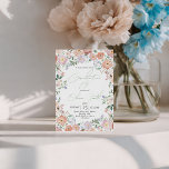 Invitación Peach & Lavender Floral Graduation Invite<br><div class="desc">Celebrate her achievement with this "Wildflower Garden" graduation invitation. Featuring a lush border of watercolor peach roses and lavender blossoms with soft sage greenery. This elegant, feminine design with delicate script is perfect for the Class of 2026. Ideal for spring or summer garden-themed graduation parties and high school or college...</div>
