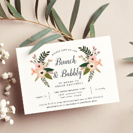Invitación Peach Meadow Brunch & Bubbly Bridal Shower Invite
