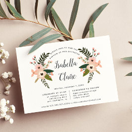 Invitación Peach Meadow Christening o Baptism Invitation