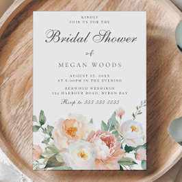 Invitación Peaches & Cream Elegant Bridal Shower