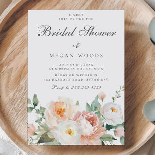 Invitación Peaches & Cream Elegant Bridal Shower