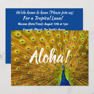 Invitación Peacock, cataratas plateadas, Kauai, Hawaii