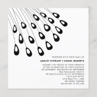 Peacock Estilizado Feathers Moderno Boda