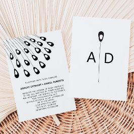 Invitación Peacock Estilizado Feathers Moderno Boda