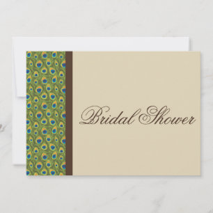 Invitación Peacock Feathers moderna Bridal Shower
