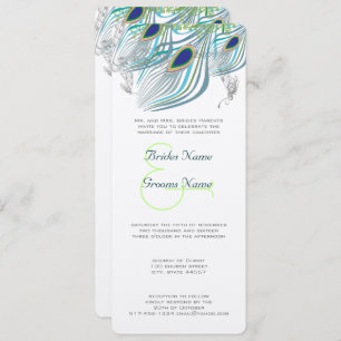 Invitación Peacock Vintage 3 Fethers