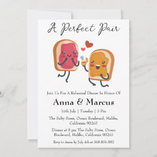 Invitación Peanut Butter Jelly una cena de novias perfecta pa