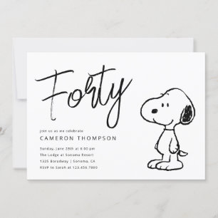 Invitación Peanuts Snoopy - 40 Aniversario