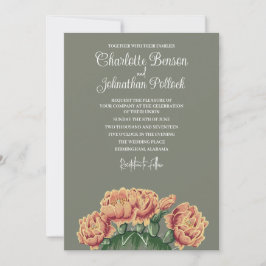 Invitación Pear con prudencia las flores de cactus Boda elega