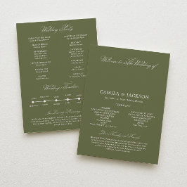 Invitación Pear Green Wedding Flat Program