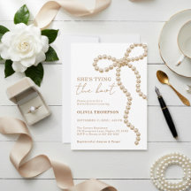 Pearl Bow She's Tying the Knot Bridal Shower