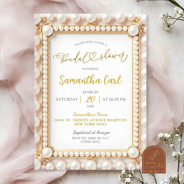 Invitación Pearl Bridal Shower (Subido por el creador)