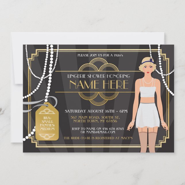 Invitación Pearl de la Dorada Lingerie Bridal Show (Anverso)
