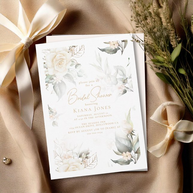 Invitación Pearl Rubor Floral Bridal Shower ID989 (Subido por el creador)