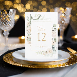 Invitación Pearl Rubor Floral Elegance Table Número ID989