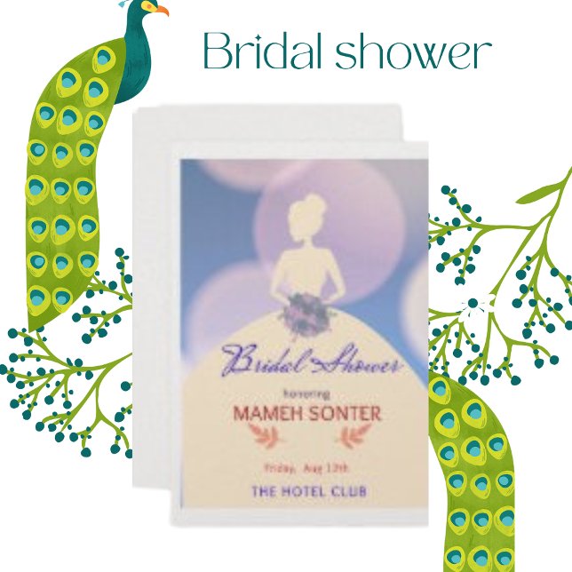 Invitación Pearl Shimmer Paper Pink Bridal Shower Card (Subido por el creador)