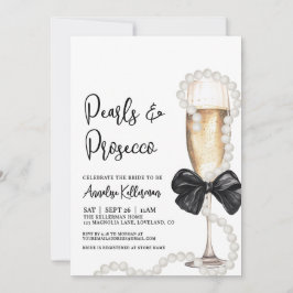 Invitación Pearls And Prosecco Bridal Shower