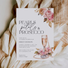 Pearls Petals y Prosecco Floral Bridal Shower