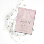 Invitación Pearls Princess Vestido Rubor Dulce Rosa 16 Fiesta<br><div class="desc">Un sencillo,  moderno,  elegante y moda,  una plantilla de 16 años para una invitación a la fiesta de dulces de 16 años con un fondo rosa,  cuerdas de perlas con un vestido de princesa con mangas rojas,  con mangas rojas y tipografía moderna. Un diseño de moda "perlas y rublas".</div>