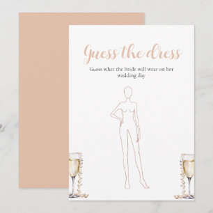 Invitación Pearls Prosecco Adivina El Vestido Juego de Desped