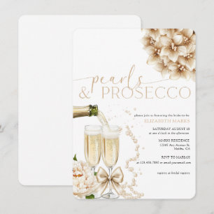 Invitación Pearls Prosecco Elegant Modern Bridal Shower
