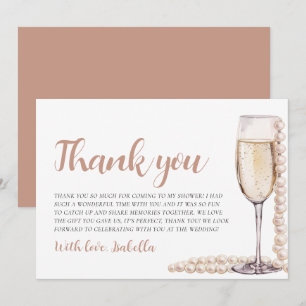 Invitación Pearls y Prosecco Bridal Shower