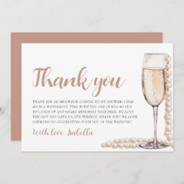 Invitación Pearls y Prosecco Bridal Shower