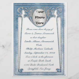 Invitación Pearly Blue - Foto (Invitación a la boda)