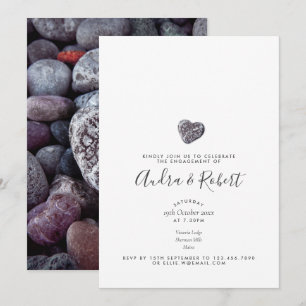 Invitación Pebble Heart Discovery Engagement Party