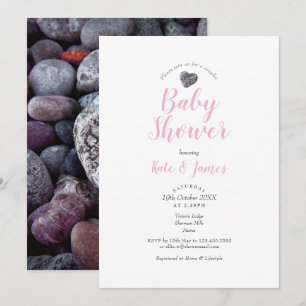 Invitación Pebble Heart Parejas Baby Shower / Sprinkle