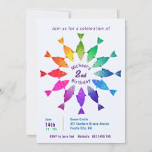 Peces arcoiris en el océano adorable patrón colori