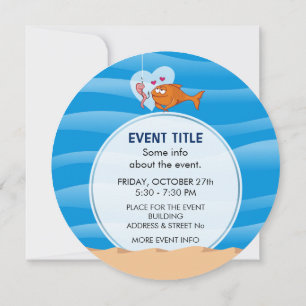 Invitación Peces y cebo enamorados