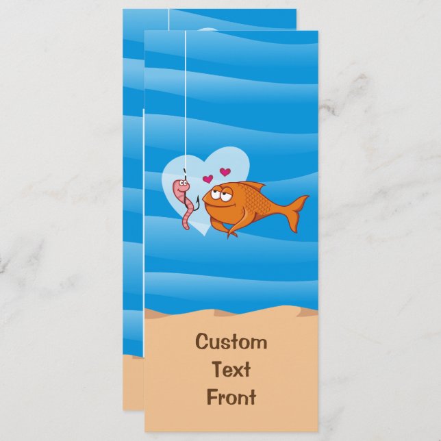 Invitación Peces y cebo enamorados (Anverso / Reverso)