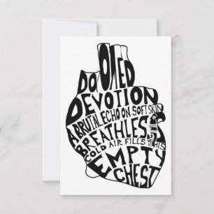 Invitación pecho vacío : corazón anatómico