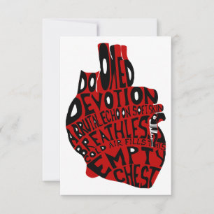 Invitación pecho vacío : corazón anatómico